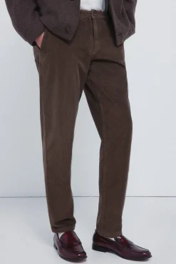 Hombre Springfield Pantalones|Chinos>Pantalón chino pana lavada comfort slim fit