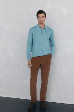 Hombre Pedro del Hierro Pantalones|Chinos>Pantalón chino pana ligera slim fit