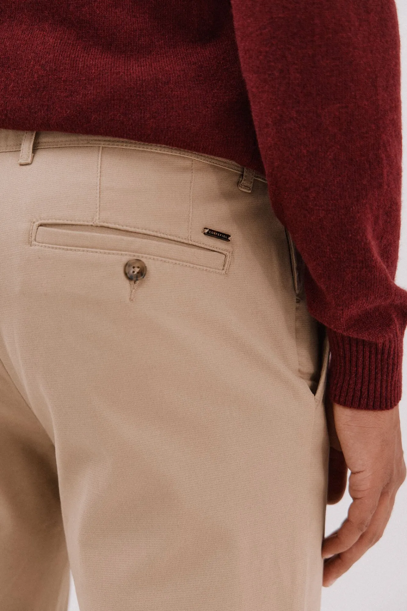 Hombre Cortefiel Pantalones|Chinos>Pantalón chino print slim