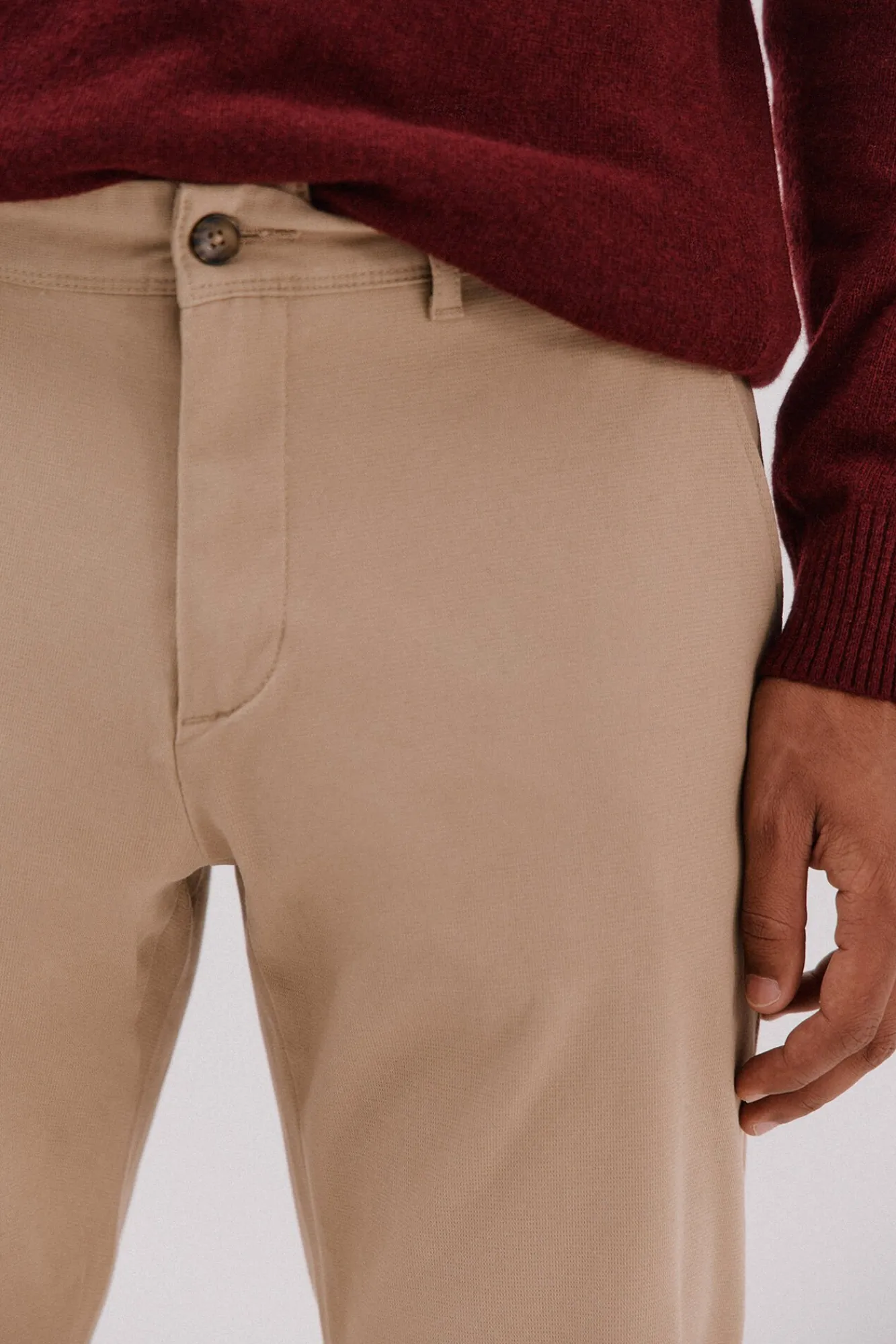 Hombre Cortefiel Pantalones|Chinos>Pantalón chino print slim