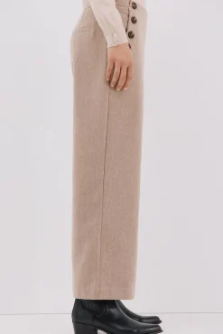 Mujer Cortefiel Pantalones>Pantalón de mujer crop y ancho