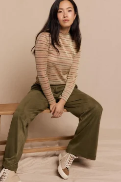 Mujer Slowlove Pantalones>Pantalón de pinzas de antelina