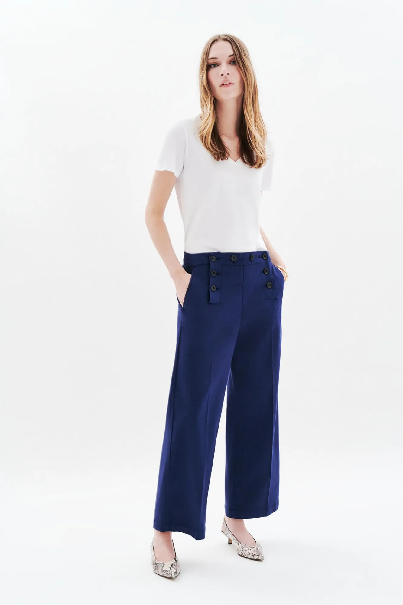 Mujer Caroll Pantalones>Pantalón de traje botones