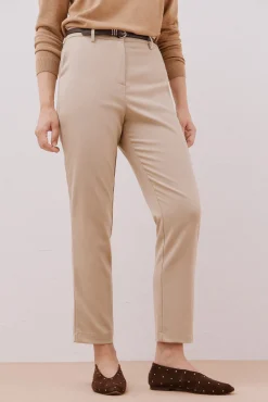 Mujer Cortefiel Pantalones>Pantalón de vestir con cinturón