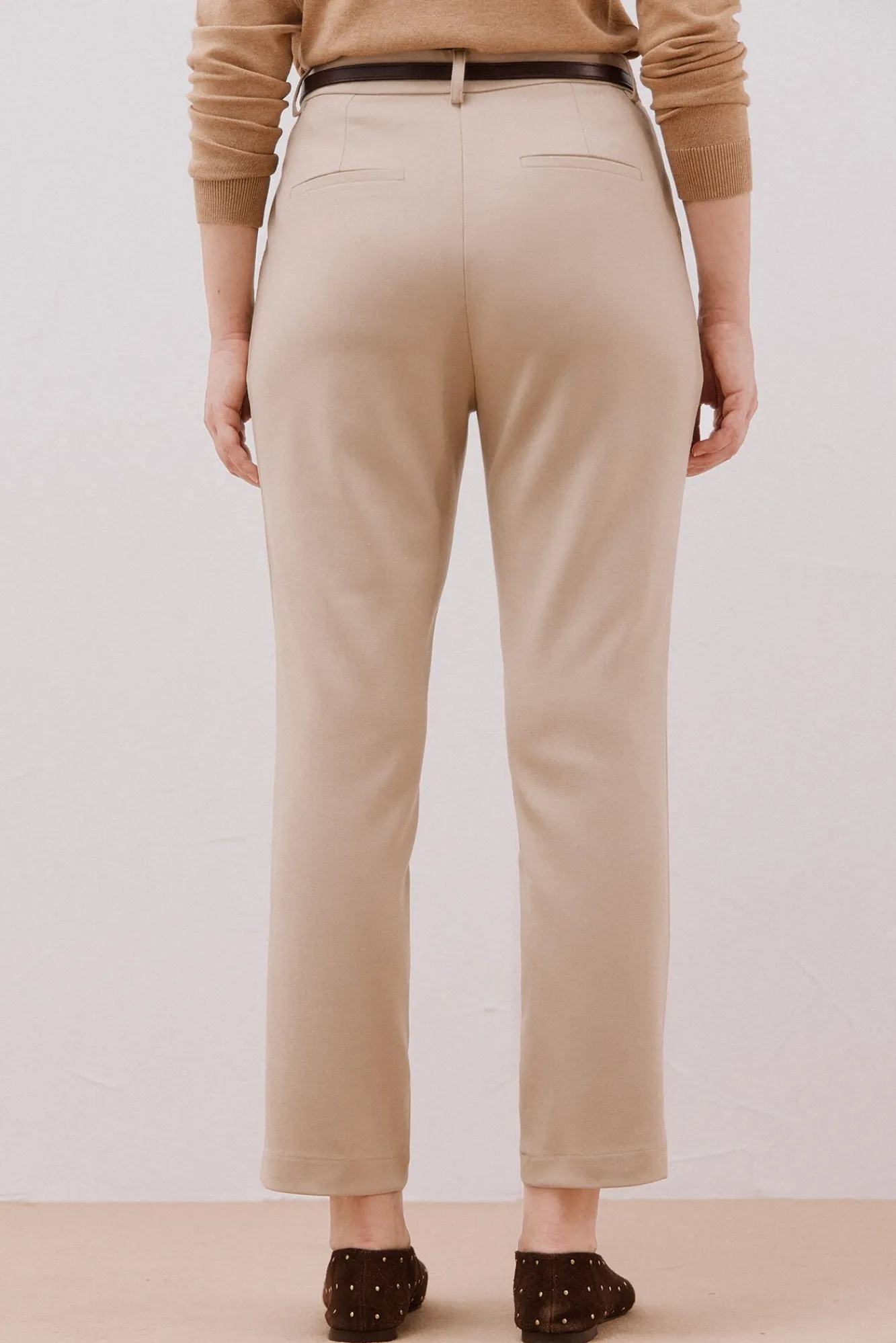 Mujer Cortefiel Pantalones>Pantalón de vestir con cinturón