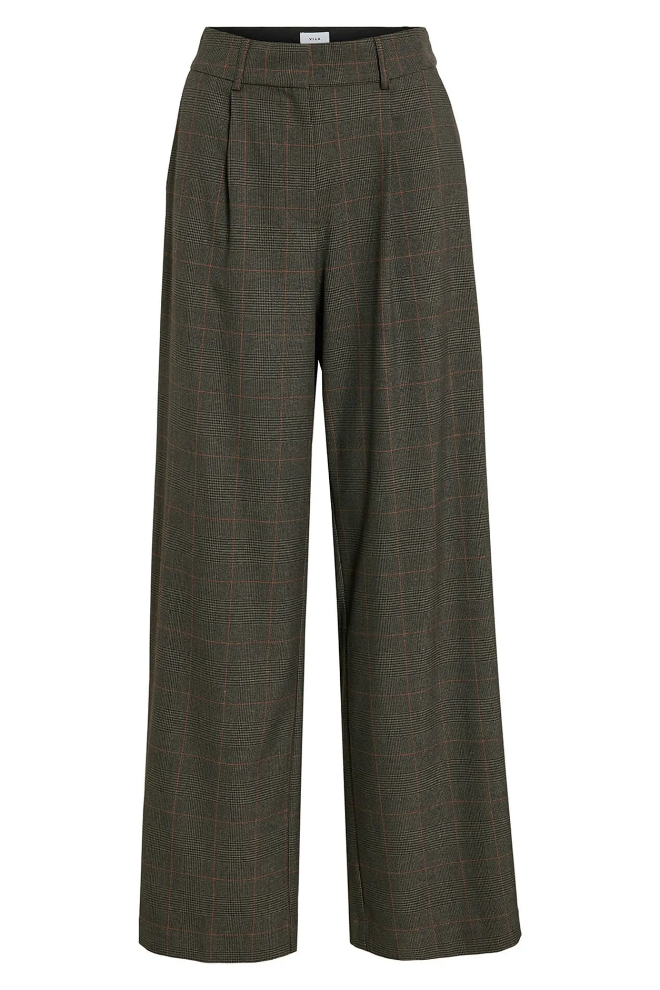 Mujer Vila Pantalones>Pantalón de vestir con cuadros