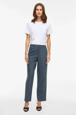 Mujer Vila Pantalones>Pantalón de vestir recto con viscosa