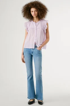 Mujer Pepe Jeans Vaqueros|Pantalones>Pantalón denim flare tiro bajo Pimlico