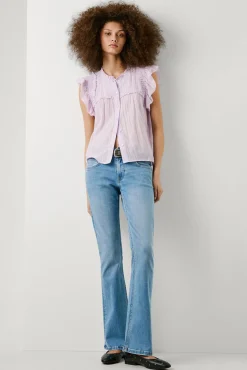 Mujer Pepe Jeans Vaqueros|Pantalones>Pantalón denim flare tiro bajo Pimlico