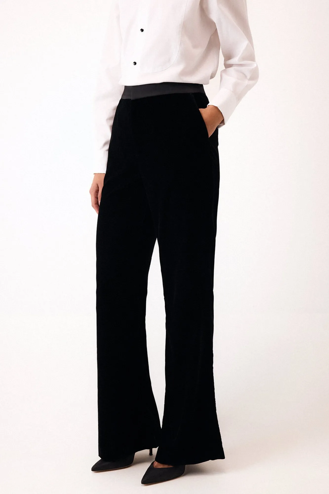 Mujer Pedro del Hierro Pantalones>Pantalón flare combinado