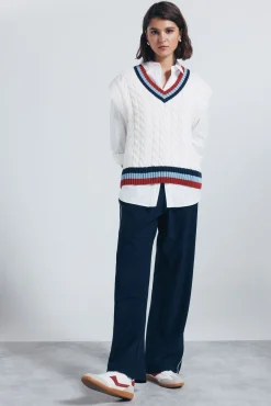 Mujer Springfield Pantalones>Pantalón jogger rayas lateral