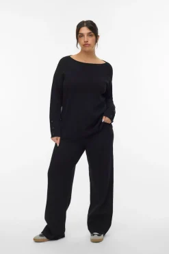 Mujer Vero Moda Curve Pantalones>Pantalón largo de punto talla grande
