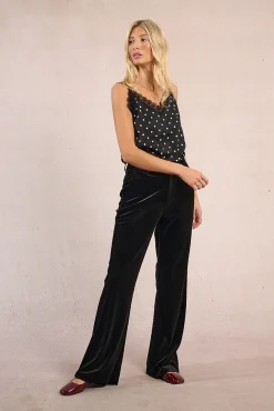 Mujer Molly Bracken Pantalones>Pantalón largo efecto terciopelo