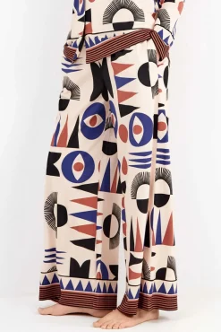 Mujer Gisela Pijamas|Pijamas>Pantalón largo motivos geométricos