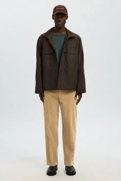 Hombre Selected Pantalones>Pantalón pana fit relajado