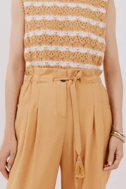 Mujer Cortefiel Pantalones>Pantalón pinzas con cinturón