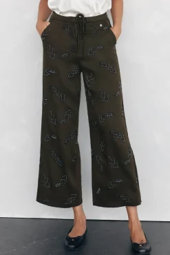 Mujer Pedro del Hierro Pantalones>Pantalón recto bordado