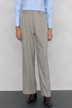 Mujer Pedro del Hierro Pantalones>Pantalón recto textura espiga