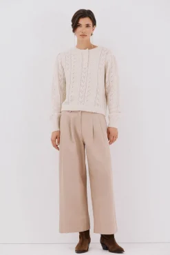 Mujer Cortefiel Pantalones>Pantalón sarga lavada