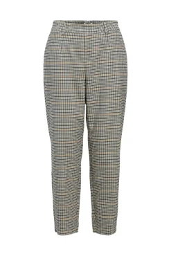 Mujer Object Pantalones>Pantalón slim cuadros