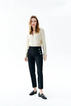 Mujer Caroll Pantalones>Pantalón traje detalle botones