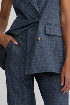 Mujer Silbon Pantalones>Pantalón vestir cuadros