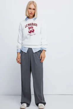 Mujer Springfield Pantalones>Pantalones pinzas goma cintura