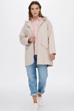 Mujer Vila Abrigos>Parka 3/4 con capucha