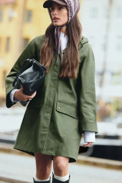 Mujer Springfield Abrigos>Parka capucha algodón