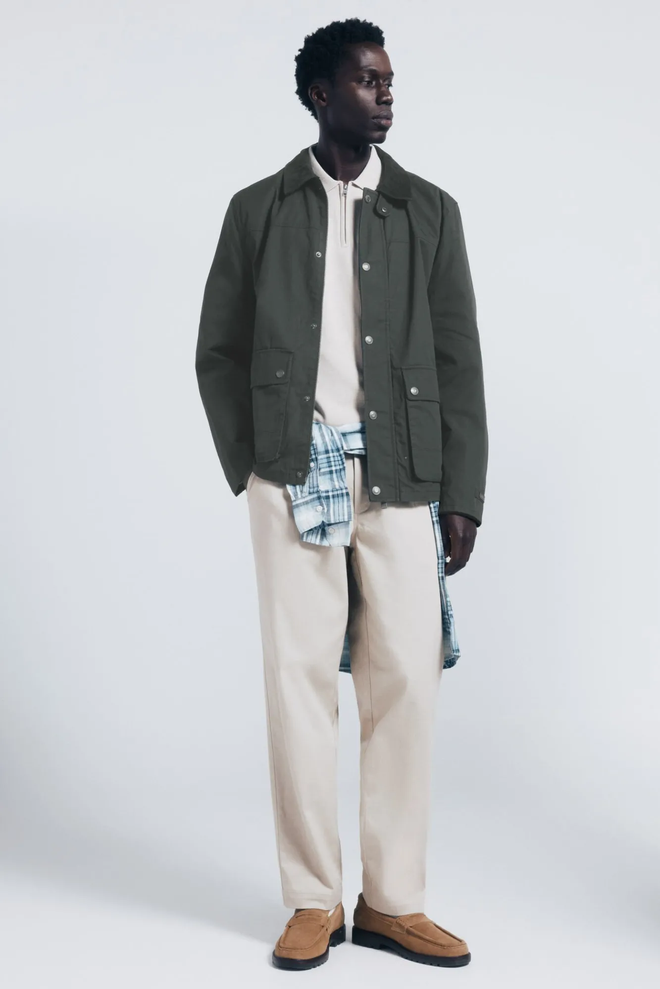 Hombre Springfield Abrigos>Parka corta cuello pana