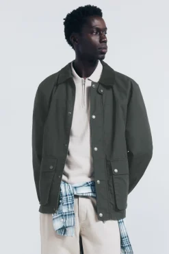 Hombre Springfield Abrigos>Parka corta cuello pana