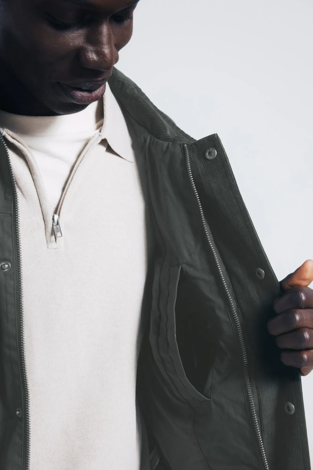 Hombre Springfield Abrigos>Parka corta cuello pana