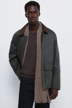 Hombre Springfield Abrigos>Parka corta cuello pana