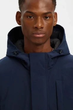 Hombre Selected Abrigos>Parka impermeable con capucha