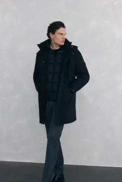 Hombre Pedro del Hierro Abrigos>Parka larga capucha con vistas