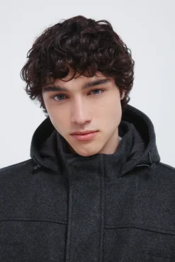 Hombre Springfield Abrigos>Parka larga efecto lana