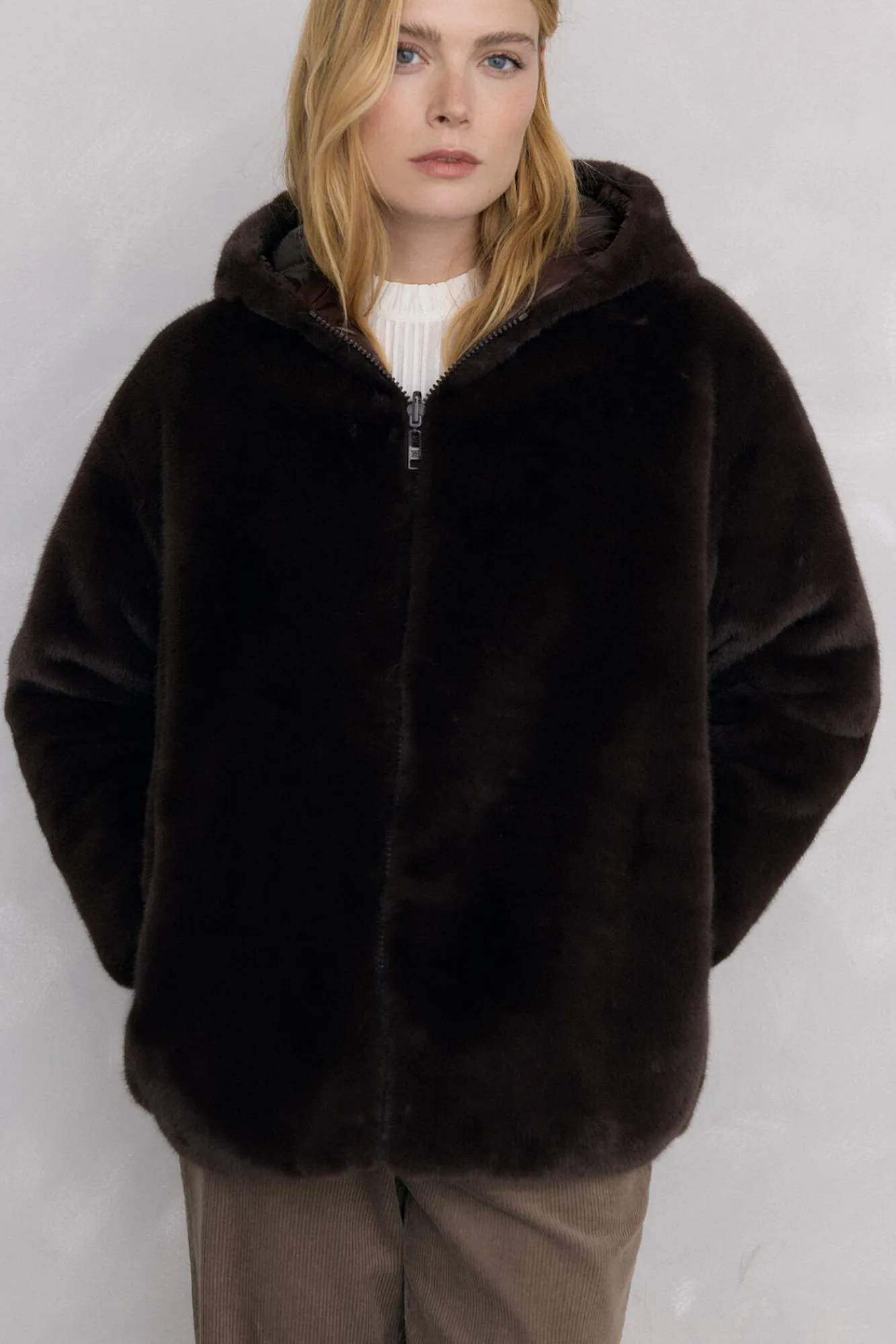 Mujer Pedro del Hierro Plumíferos Y Acolchados|Abrigos>Parka reversible pelo