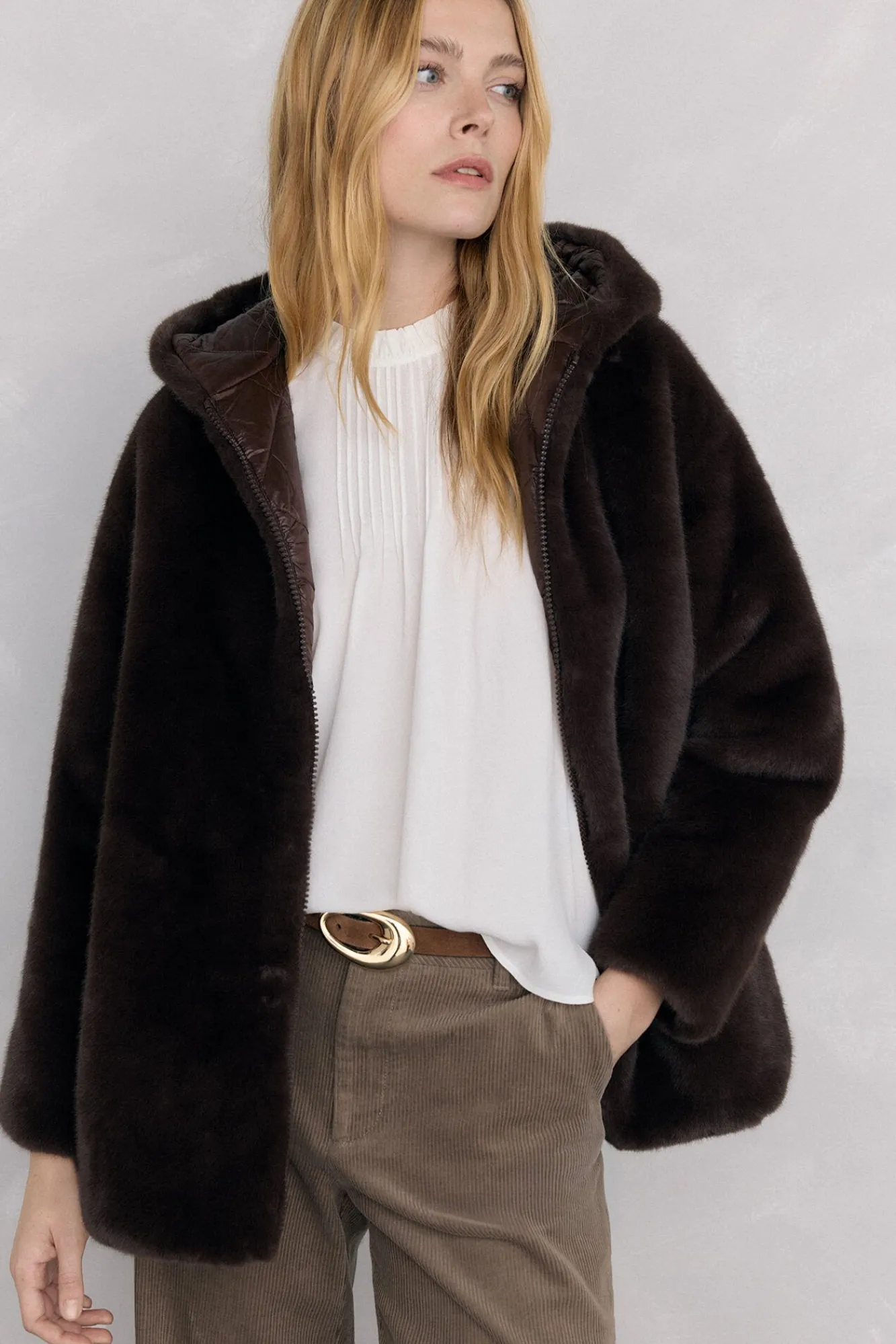 Mujer Pedro del Hierro Plumíferos Y Acolchados|Abrigos>Parka reversible pelo