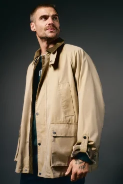 Hombre OOTO Abrigos>Parka tejido efecto encerado