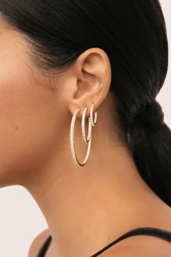 Mujer Singularu Joyería Y Bisutería>Pendientes Aro Scarlett L Baño Oro