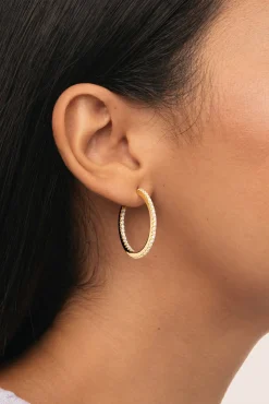 Mujer Singularu Joyería Y Bisutería>Pendientes Aro Scarlett M Baño Oro