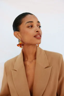 Mujer Cortefiel Joyería Y Bisutería>Pendientes de aro flor