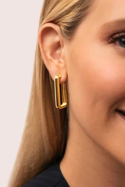 Mujer Singularu Joyería Y Bisutería>Pendientes Single Pipe Baño Oro