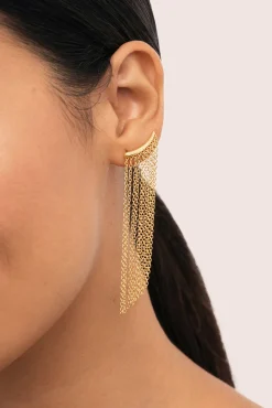 Mujer Singularu Joyería Y Bisutería>Pendientes Tamara Cascada Baño Oro