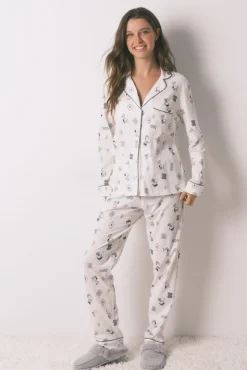 Mujer Women'secret Pijamas|Pijamas>Pijama camisero 100% algodón Snoopy
