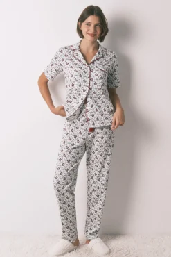 Mujer Women'secret Pijamas|Pijamas>Pijama camisero algodón estampado flores