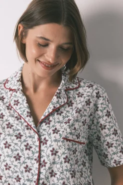 Mujer Women'secret Pijamas|Pijamas>Pijama camisero algodón estampado flores