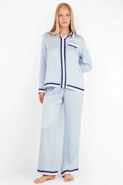 Mujer Gisela Pijamas|Pijamas>Pijama camisero estampado monogram