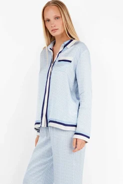Mujer Gisela Pijamas|Pijamas>Pijama camisero estampado monogram