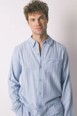 Hombre Women'secret Pijamas>Pijama camisero masculino rayas 100% algodón